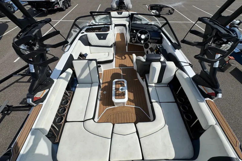 Slide: The Image of 2020 Nautique Super Air Nautique GS22 interior with sleek design and modern features. - 25