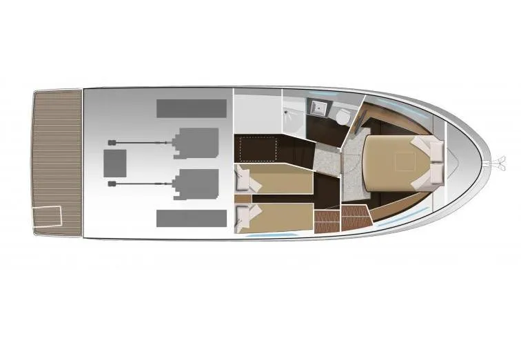 Slide: The Image of Manufacturer Provided Image: 2019 Jeanneau Velasco 37F boat interior layout diagram. - 48