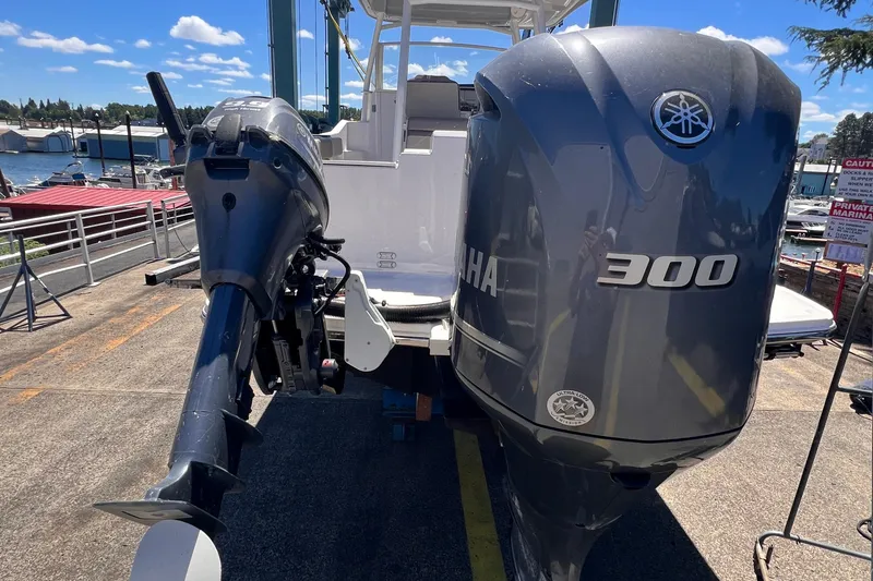 Slide: The Image of 2021 Cutwater C-24 CW boat with Yamaha 300 outboard motor at marina. - 4