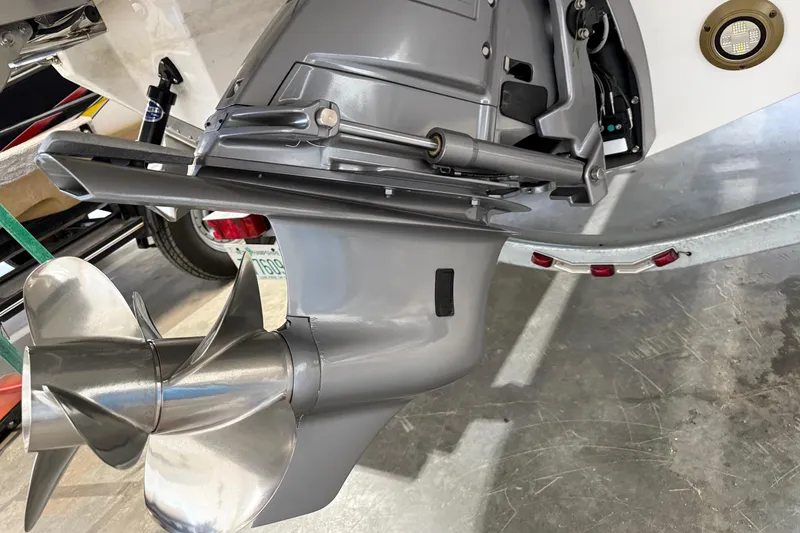Slide: The Image of 2024 Regal LS6 boat propeller and outdrive, showcasing sleek design and engineering. - 9