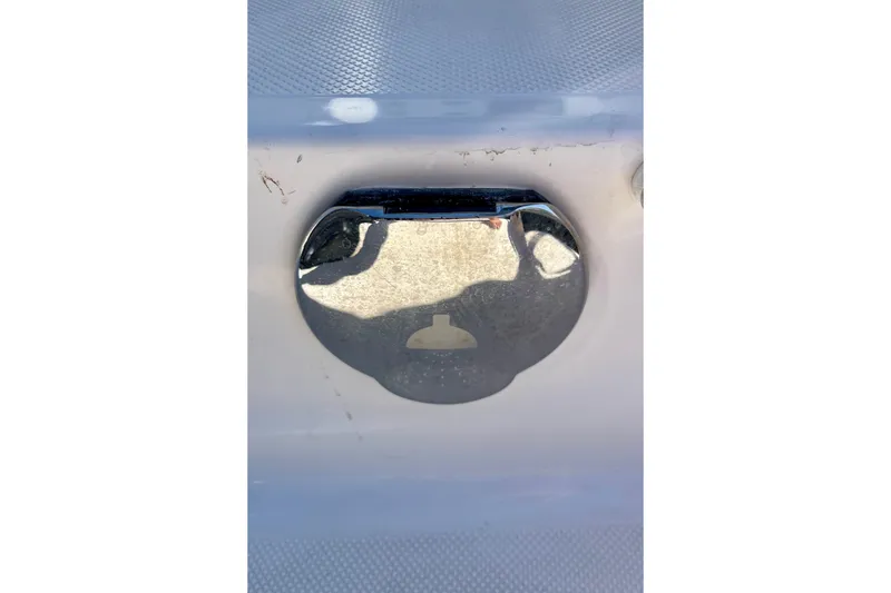Slide: The Image of Close-up of a 2016 Regal 23 OBX boat's chrome detail. - 50