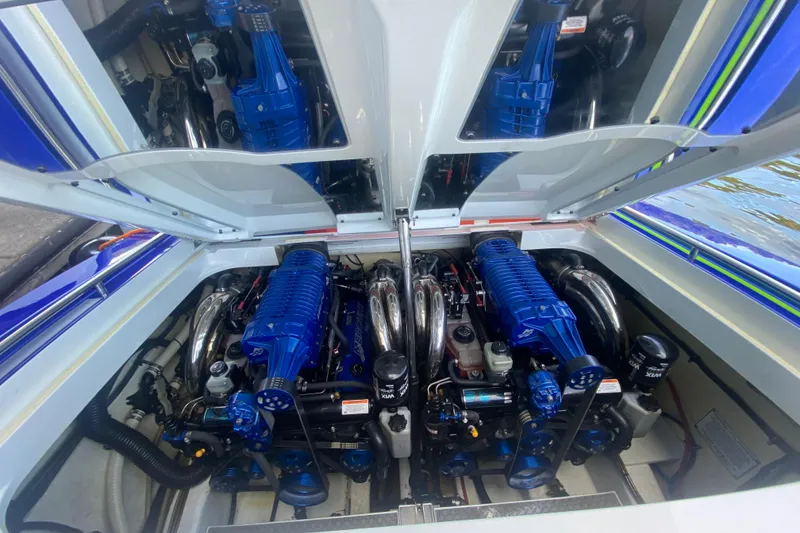 Slide: The Image of 2008 Formula 382 FASTech engine compartment with dual high-performance engines. - 31