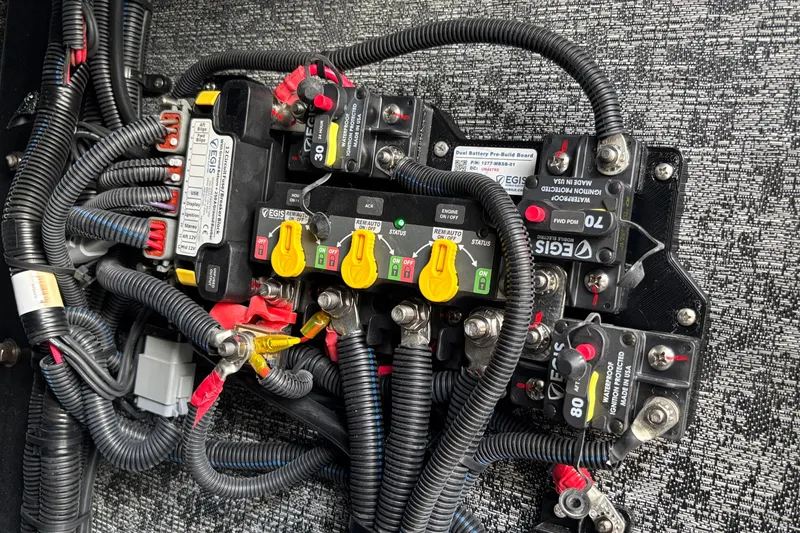 Slide: The Image of Electrical wiring and circuit board of MB B52 23 Alpha, 2026 model. - 30