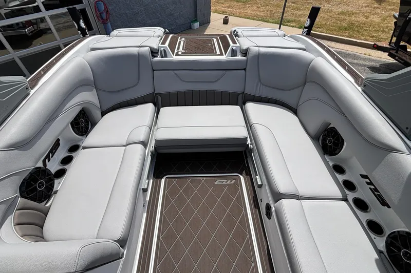 Slide: The Image of Luxurious interior of 2026 MB B52 23 Alpha boat with plush seating and modern design. - 4