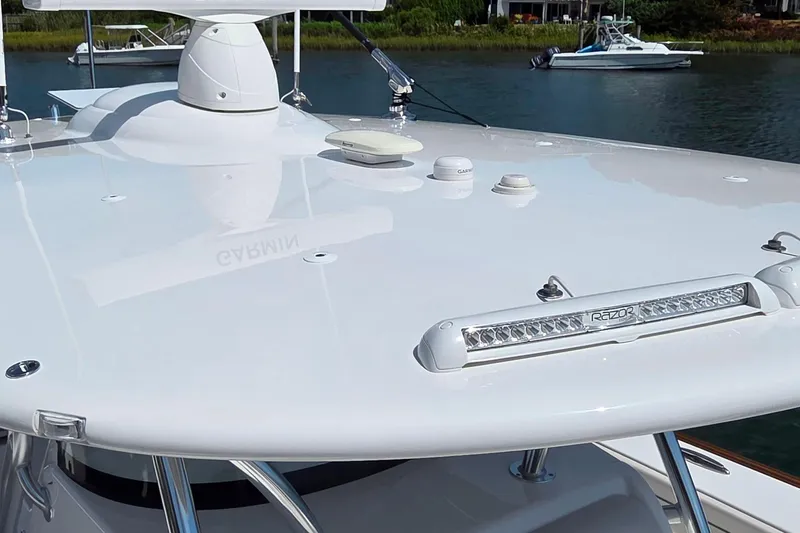 Slide: The Image of 2025 Valhalla Boatworks V-41 with advanced navigation equipment on deck. - 23