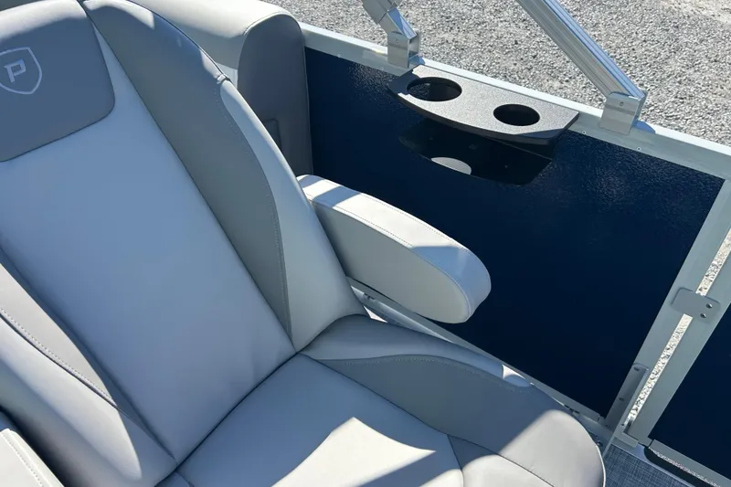 Slide: The Image of Luxurious seating in 2026 Premier 200 Sunscape boat with cup holders. - 20