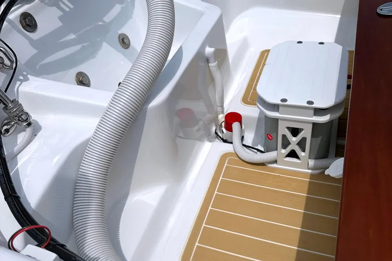 Slide: The Image of Interior of 1981 Boston Whaler 13 Super Sport boat showing seating and equipment. - 6