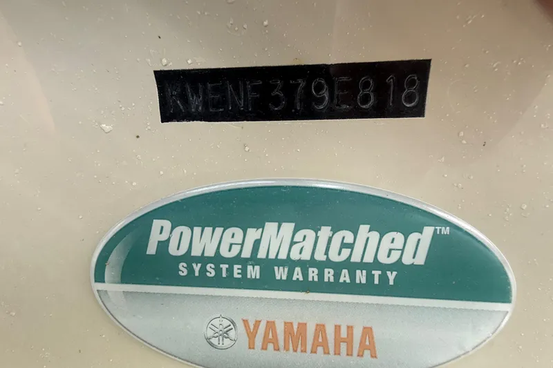 Slide: The Image of 2018 Key West 219 FS boat with Yamaha PowerMatched System Warranty label. - 33
