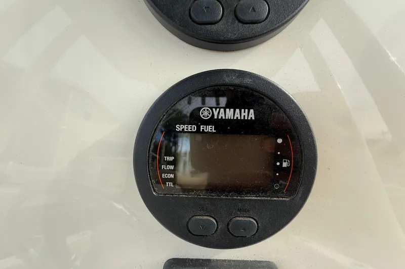 Slide: The Image of Yamaha speed fuel gauge on 2018 Key West 219 FS boat dashboard. - 37