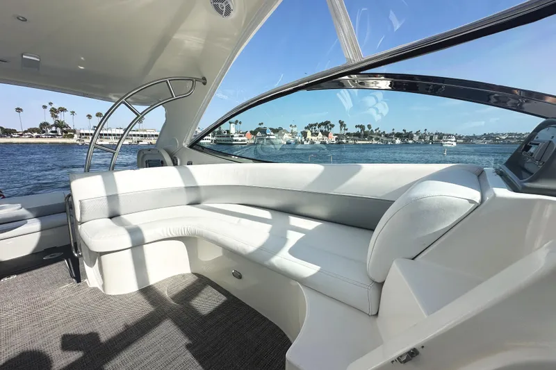 Slide: The Image of Luxurious 2007 Cruisers Yachts 540 Express interior with waterfront view. - 19
