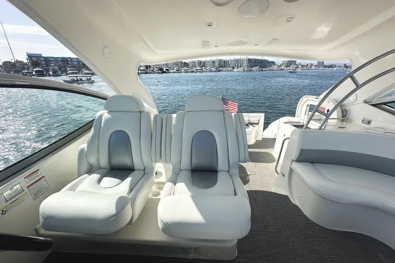 Slide: The Image of Luxurious interior of 2007 Cruisers Yachts 540 Express with waterfront view. - 21