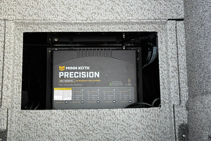 Slide: The Image of Minn Kota Precision MK 550PC battery charger in 2026 Lund 1975 Pro-V Sport boat. - 20