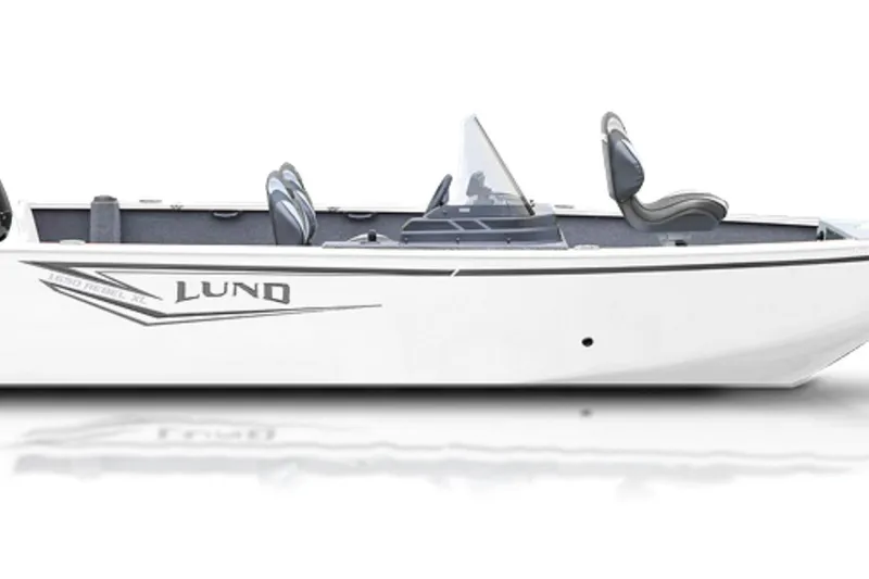 The Image of 2026 Lund 1650 Rebel XL SS boat on trailer, displayed outdoors at Hennepin Marine. - 0