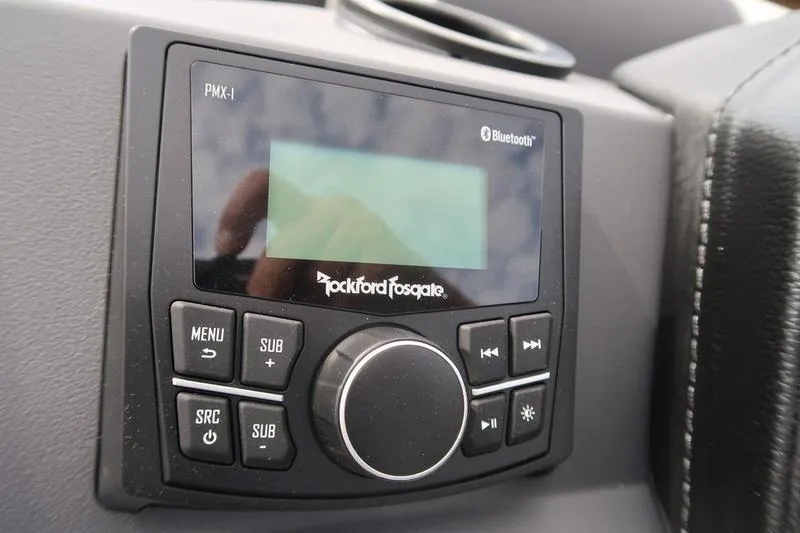 Slide: The Image of Garmin navigation system on 2026 Bennington S Swingback 22 SSB boat dashboard. - 16