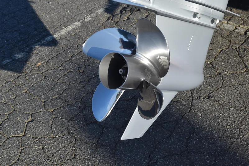 Slide: The Image of Propeller of 2025 Stabicraft 2050 Treker Profish on cracked pavement background. - 4