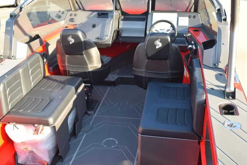 Slide: The Image of Interior of 2025 Stabicraft 2050 Treker Profish boat with seating and dashboard. - 9