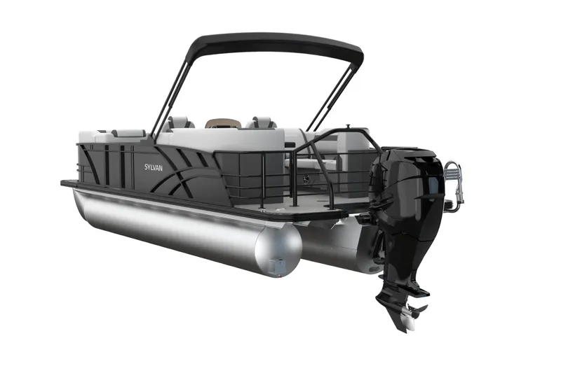 Slide: The Image of 2026 Sylvan L3 LZ DH pontoon boat with luxurious seating and modern design. - 7