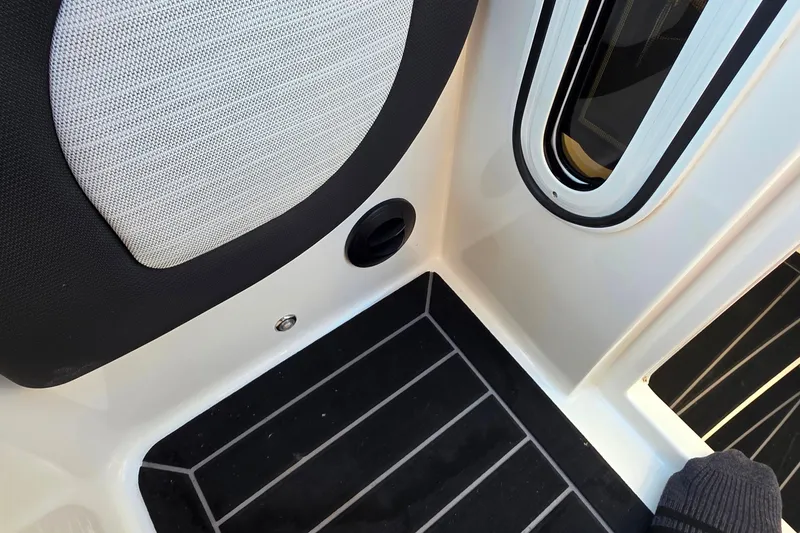 Slide: The Image of 2023 Cobalt R30 boat interior with sleek design and modern features. - 39