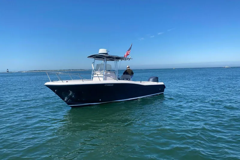 The Image of 2001 Grady-White Advance 247 boat on calm ocean waters under clear blue sky. - 0