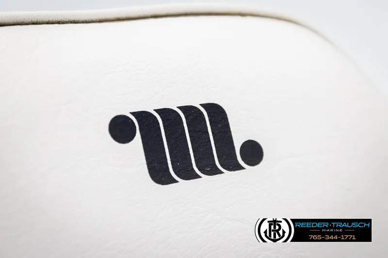 Slide: The Image of Close-up of Sylvan 14 VFO 1993 boat seat with logo. - 20