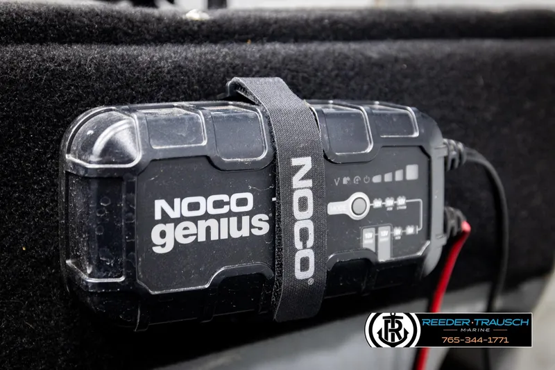 Slide: The Image of NOCO Genius battery charger in a 1993 Sylvan 14 VFO boat. - 23