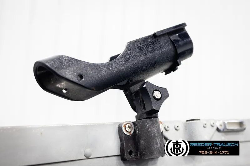 Slide: The Image of Boat accessory mount on a 1993 Sylvan 14 VFO, featuring Reeder-Trausch Marine branding. - 24