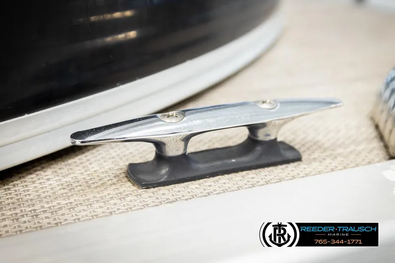 Slide: The Image of Boat cleat on 2011 Misty Harbor 2285 CS, Reeder-Trausch Marine branding visible. - 49