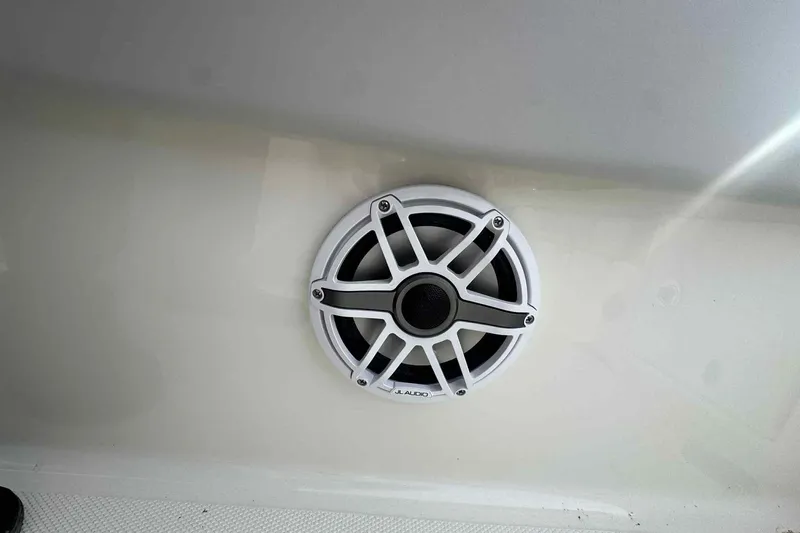 Slide: The Image of Marine speaker on 2026 Ranger 2510 Bay boat interior. - 9