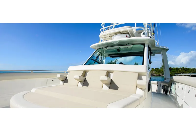 Slide: The Image of Manufacturer Provided Image: 2020 Boston Whaler 420 Outrage boat with spacious deck and seating. - 6
