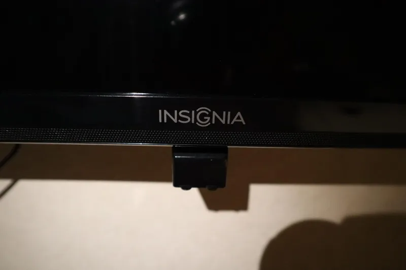 Slide: The Image of A close-up of an Insignia TV screen with a black frame. - 59