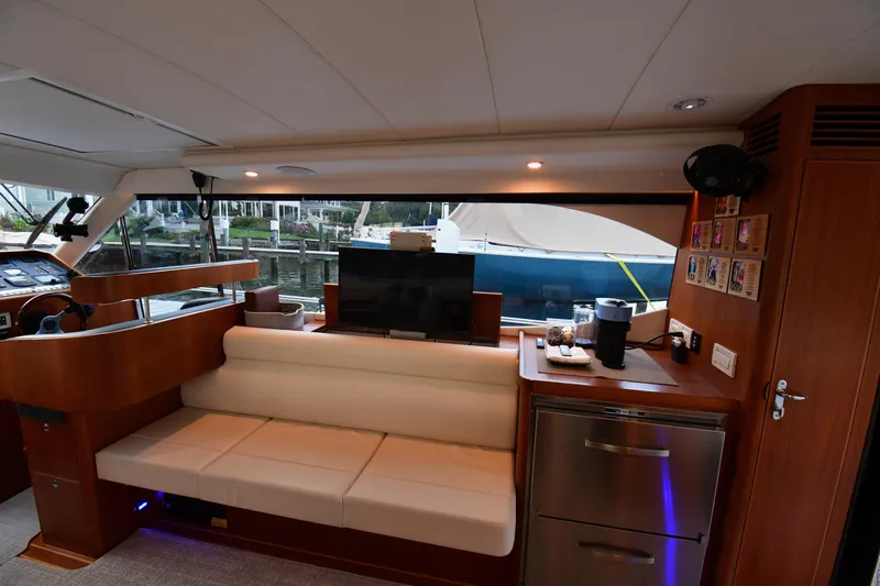 Slide: The Image of Luxurious interior of 2021 Hylas M44 yacht with modern amenities and elegant design. - 5