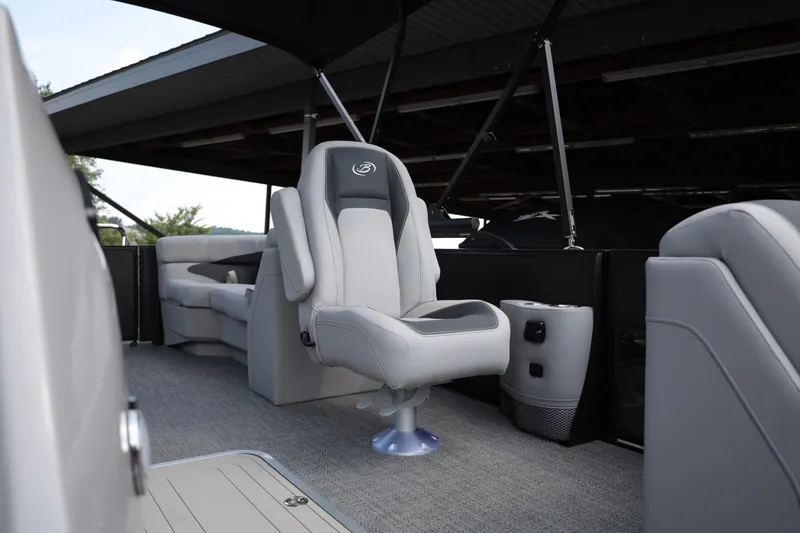 Slide: The Image of 2026 Barletta ARIA 22QC boat interior with luxurious seating and modern design. - 11