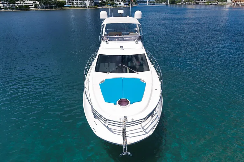 Slide: The Image of Azimut Fly 53 yacht, 2012 model, cruising on clear blue water. - 38
