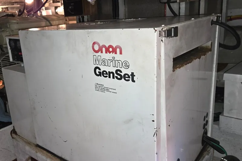 Slide: The Image of Onan Marine GenSet in 1993 Ocean Alexander 423 Classicco yacht engine room. - 51