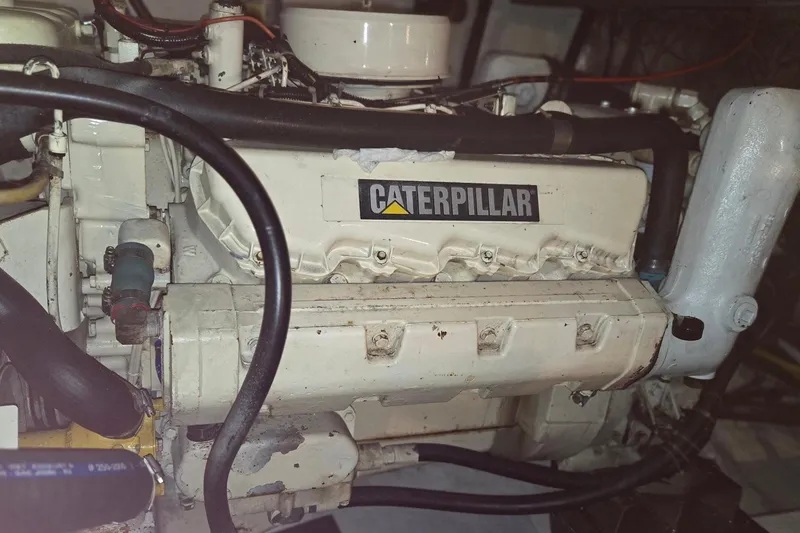 Slide: The Image of Caterpillar engine in a 1993 Ocean Alexander 423 Classicco yacht. - 47