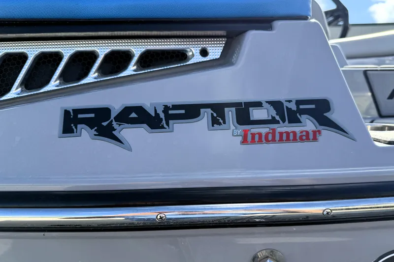 Slide: The Image of 2022 Moomba Kaiyen boat featuring Raptor by Indmar engine branding. - 18