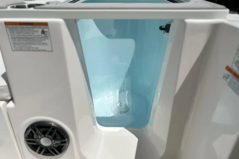 Slide: The Image of Livewell compartment in 2026 Sea Fox 268 Commander boat, featuring a sleek design. - 21