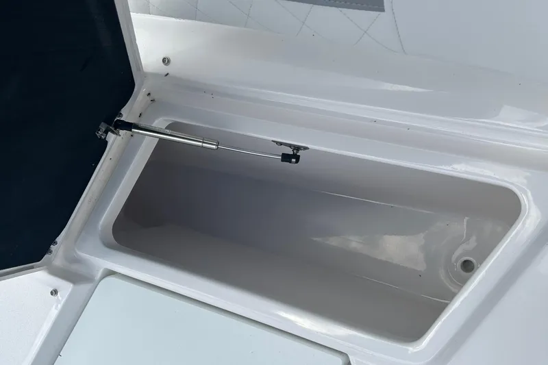 Slide: The Image of Open storage compartment on 2026 Sea Fox 268 Commander boat. - 25