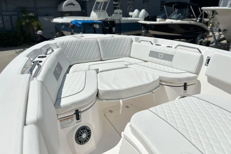 Slide: The Image of 2026 Sea Fox 268 Commander boat with luxurious white seating and modern design. - 5
