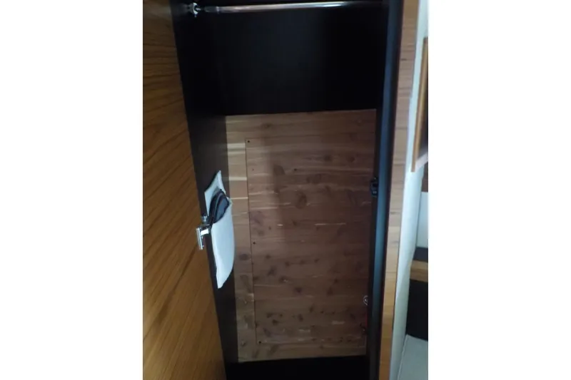 Slide: The Image of Shower area in 2018 Tiara Yachts 39 Coupe, featuring modern fixtures and sleek design. - 34