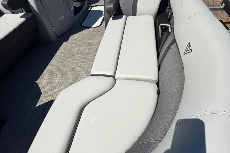 Slide: The Image of Luxurious seating on 2026 Viaggio Lago Z22U boat, featuring sleek design and comfortable upholstery. - 17