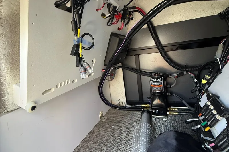 Slide: The Image of Interior wiring and components of a 2026 Viaggio Lago Z22U boat. - 22