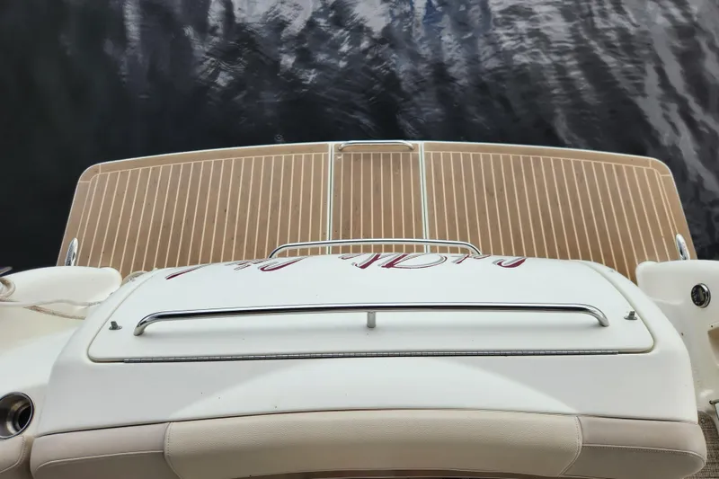 Slide: The Image of 2015 Formula 34 Performance Cruiser swim platform with teak decking, viewed from above. - 10