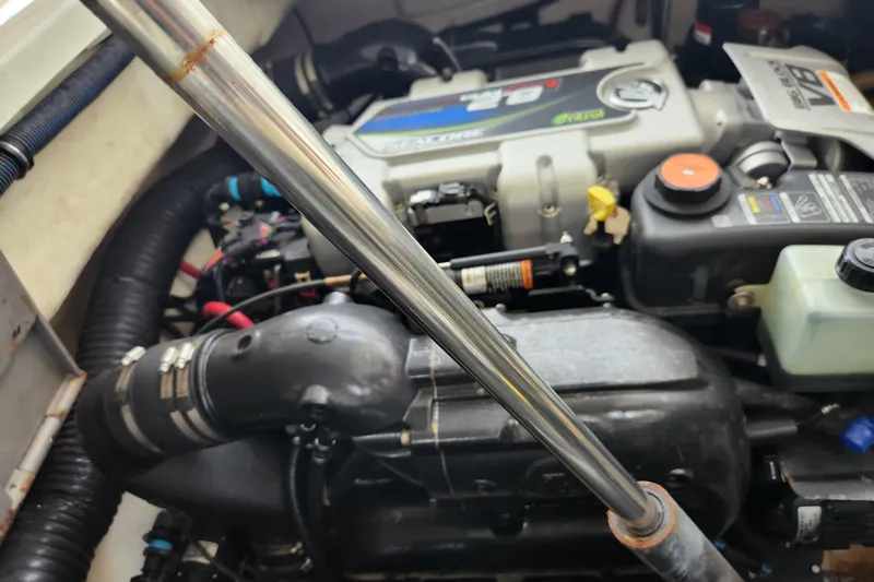 Slide: The Image of Engine compartment of a 2015 Formula 34 Performance Cruiser boat. - 49