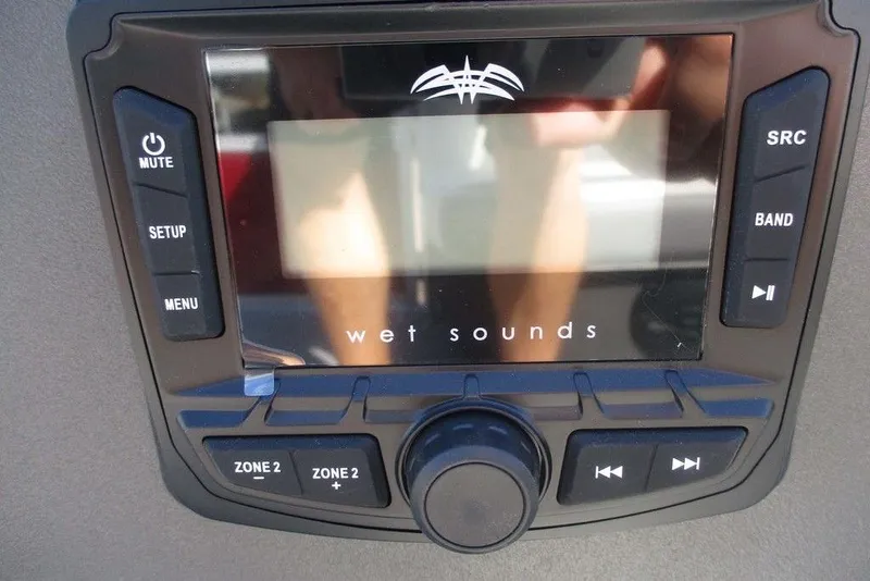 Slide: The Image of Wet Sounds audio system on 2026 Sun Tracker Bass Buggy® 16 XL Select boat. - 7