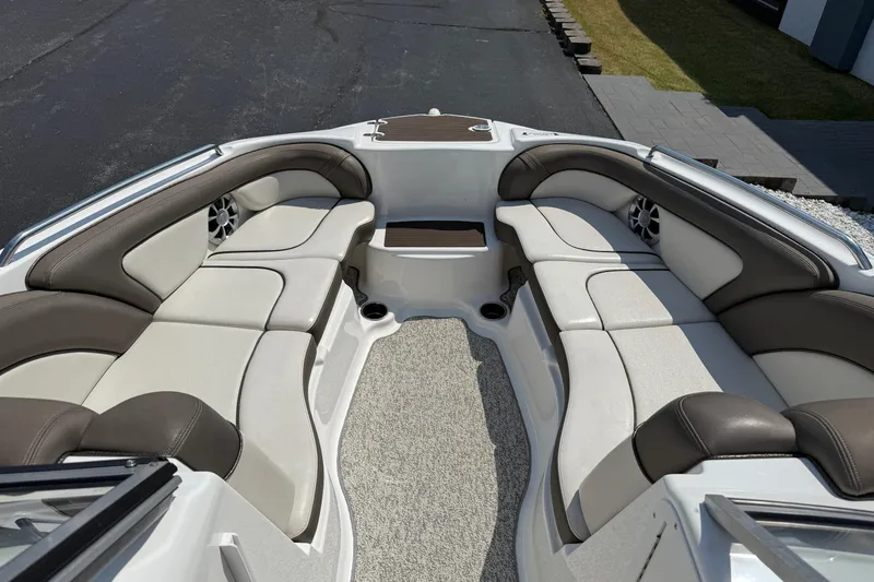 Slide: The Image of 2012 Yamaha Boats 242 Limited S interior with plush seating and modern design. - 13