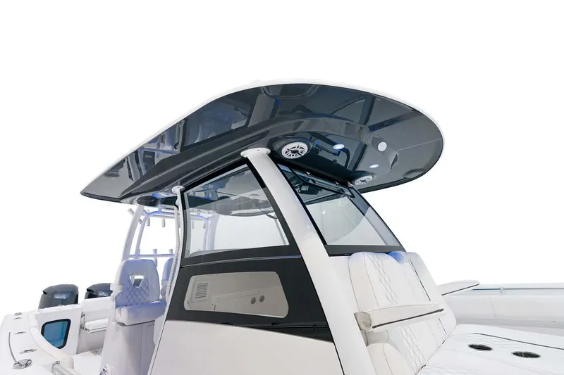 Slide: The Image of Manufacturer Provided Image: 2022 Sportsman Open 352 Center Console boat with sleek T-top design. - 9