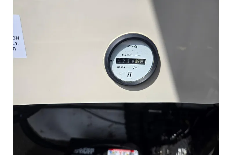 Slide: The Image of Hour meter on 2001 Glastron GX 205 boat showing 346.5 hours elapsed. - 21