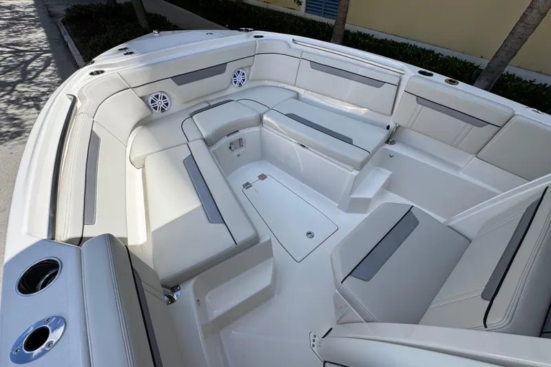 Slide: The Image of 2026 Sailfish 252 boat interior with spacious seating and modern design. - 3