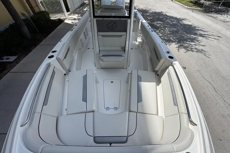 Slide: The Image of 2026 Sailfish 252 boat interior with spacious seating and modern design. - 5